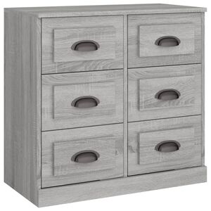vidaXL Sk&auml;nk gr&aring; sonoma 70x35,5x67,5 cm konstruerat tr&auml;