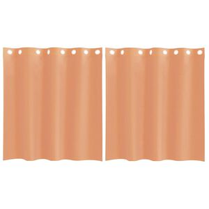 vidaXL Voile gardiner med genomf&ouml;ringar 2 st terrakotta
