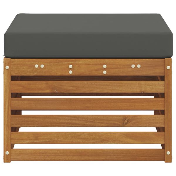 vidaXL Utomhuspall Massivt Akaciatr&auml; Naturf&auml;rg