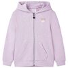 Barnhoodie med dragkedja lila mix 116