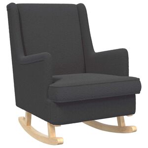 vidaXL Gungstol M&ouml;rkgr&aring; 62 x 80 x 85 cm Boucl&eacute;