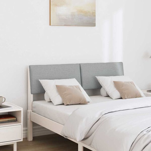 vidaXL Kl&auml;dd s&auml;nggavel Ljusgr&aring; 120 cm Massiv furu