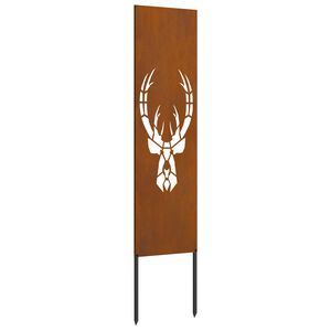 vidaXL Tr&auml;dg&aring;rds integritetssk&auml;rm Rostig 32 x 140 cm cortenst&aring;l