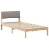 vidaXL S&auml;ngram med huvudgavel Brun och taupe 90 x 200 cm Massiv furu