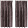 vidaXL Sammetsgardiner 2 st Brun 175 x 140 cm Sammet