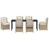vidaXL Tr&auml;dg&aring;rdsm&ouml;belset 7 pcs Beige och kr&auml;mvit konstrotting