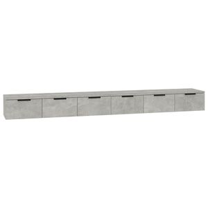 vidaXL V&auml;ggsk&aring;p 2 st betonggr&aring; 102x30x20 cm konstruerat tr&auml;