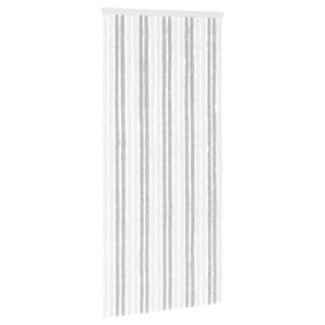 vidaXL Insektsgardin Chenille Ljusgr&aring; och vit. 90 x 200 cm 100% PP