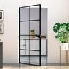 vidaXL Innerd&ouml;rr 102x201,5 cm h&auml;rdat glas och aluminium slim