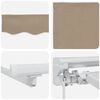 vidaXL Markisram Beige 250 x 200 cm Polyester med PU-bel&auml;ggning