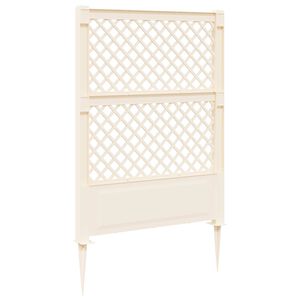 vidaXL Trellis med spik PP Vit