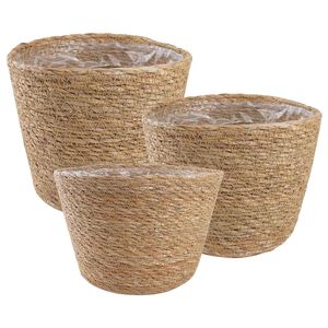 vidaXL 3 st Naturlig &Oslash;26 x 19 cm 100% Sj&ouml;gr&auml;s
