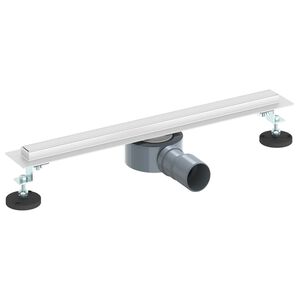 vidaXL 360&deg; Duschavlopp med smal modell Silver 50 cm