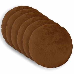 vidaXL Kudd&ouml;verdrag 6 st HEERLEN Ljusbrun Diam. 30 cm Flanell