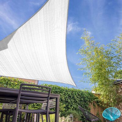 Livin'outdoor Solsegel Como polyester triangel 3x2,5x2,5 m vit