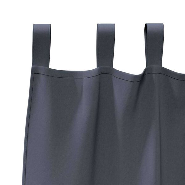 vidaXL M&ouml;rkl&auml;ggningsgardiner med Ringar 2 pcs Antracit 245 x 140 cm