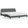 vidaXL Bed Frame "Dover" Dark Grey 160x200 cm Fabric