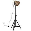 vidaXL Golvlampa 25 W antik m&auml;ssing 35x35x65/95 cm E27