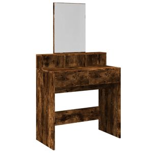 vidaXL Sminkbord med spegel r&ouml;kf&auml;rgad ek 80x41x144,5 cm