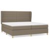 vidaXL Rams&auml;ng med madrass taupe 200x200 cm tyg
