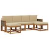 vidaXL Utomhussoffset 6 st Naturlig och Beige Polyester