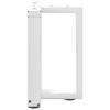 vidaXL Soffbordsben T-formade 2 st vita 28x25x(42-43) cm st&aring;l
