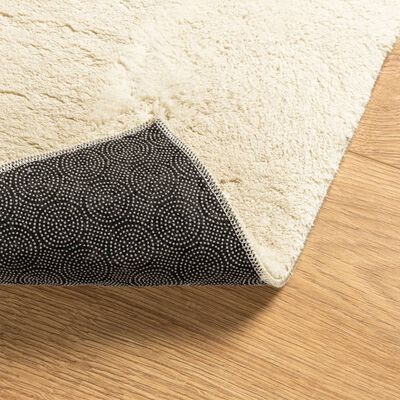 vidaXL Mjuk matta HUARTE med kort lugg tvättbar gräddvit 60x110 cm