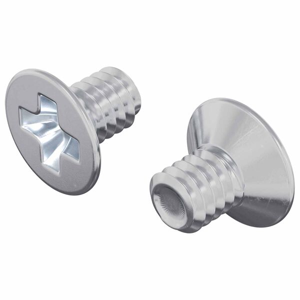 vidaXL F&ouml;rs&auml;nkta huvuds&auml;ttningar 2 pcs Silver M4 x 6 mm St&aring;l