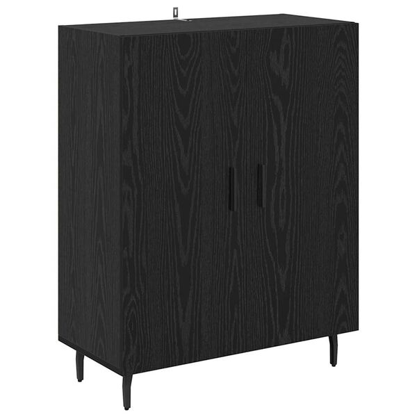 vidaXL Sideboard Svart Ek 69,5 x 34 x 90 cm Konstruerat tr&auml;