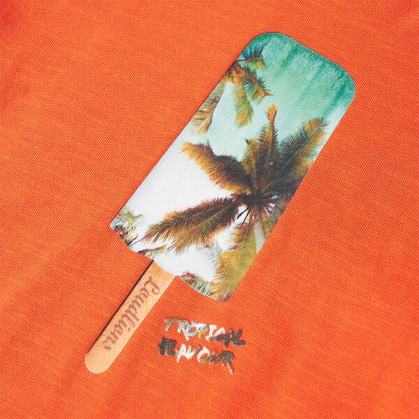 T-shirt f&ouml;r barn m&ouml;rk orange 116