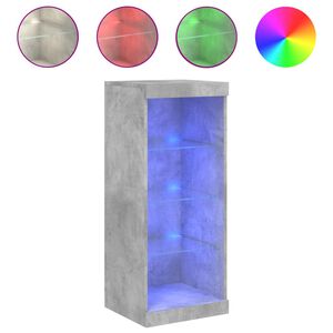 vidaXL Sk&auml;nk med LED-belysning betonggr&aring; 41x37x100 cm