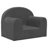 vidaXL Barnsoffa antracit mjuk plysch