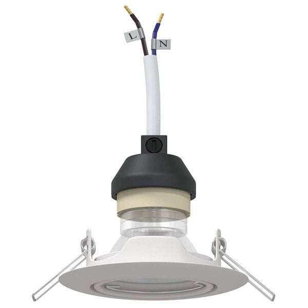 vidaXL Spotlight 12 pcs Vit 9 x 9 x 2.5 cm Metall