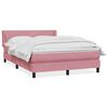 vidaXL Rams&auml;ng med madrass rosa 140x210 cm sammet