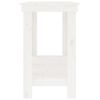 vidaXL Skobänk vit 140x50x80 cm massiv furu