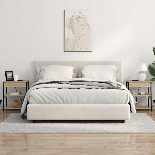 vidaXL Nattduksbord Sonoma-ek 41 x 31 x 51 cm Konstruerat tr&auml;