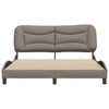 vidaXL Bed Frame without Mattress "Hvar" Taupe 160x200 cm Fabric