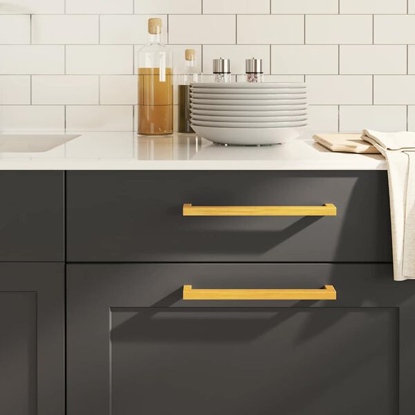 vidaXL Sk&aring;phandtag 5 st guld 224 mm rostfritt st&aring;l