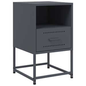 vidaXL S&auml;ngbord antracit 36x39x60,5 cm st&aring;l