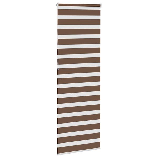 vidaXL Rullgardin zebra brun 70x230 cm tyg bredd 65,9 cm polyester