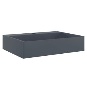 vidaXL Handfat 50x38x11 cm mineralgjuten/marmor antracit