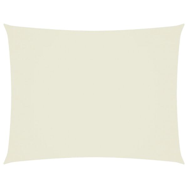 vidaXL Solsegel oxfordtyg rektangul&auml;rt 3,5x5 m gr&auml;ddvit