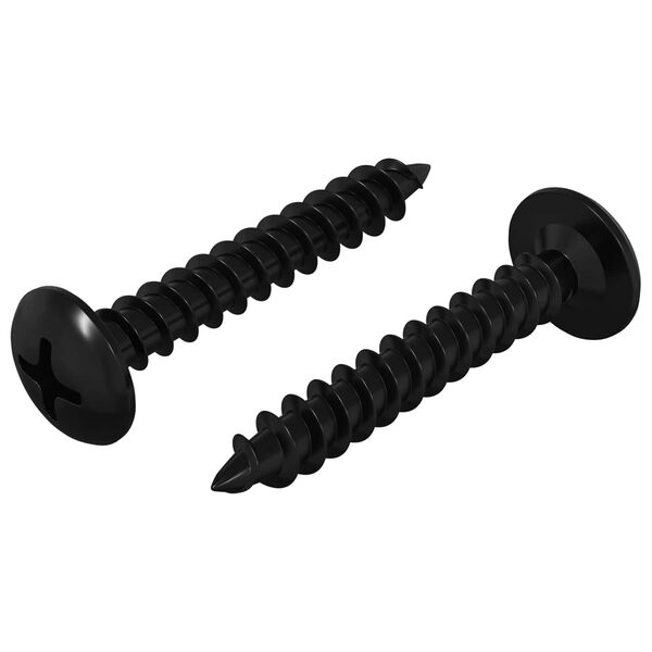 vidaXL Sj&auml;lvg&auml;ngande spik 2 pcs Svart 4 x 25 mm St&aring;l