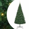 vidaXL Julgran med dekorativa str&auml;ngljus Gr&ouml;n 400 cm PVC