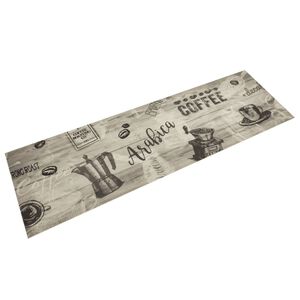 vidaXL K&ouml;ksmatta maskintv&auml;ttbar kaffe gr&aring; 45x150 cm sammet
