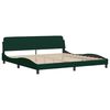 vidaXL Bed Frame "Dover" Dark Green 200x200 cm Velvet