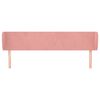 vidaXL S&auml;nggavel med kanter rosa 183x23x78/88 cm sammet