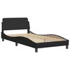 vidaXL Bed Frame "Dover" Black 100x200 cm Faux Leather