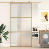 vidaXL Skjutd&ouml;rr guld 102,5x205 cm frostat ESG-glas och aluminium