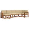 vidaXL Utomhussoffset 7 st Naturlig och Beige